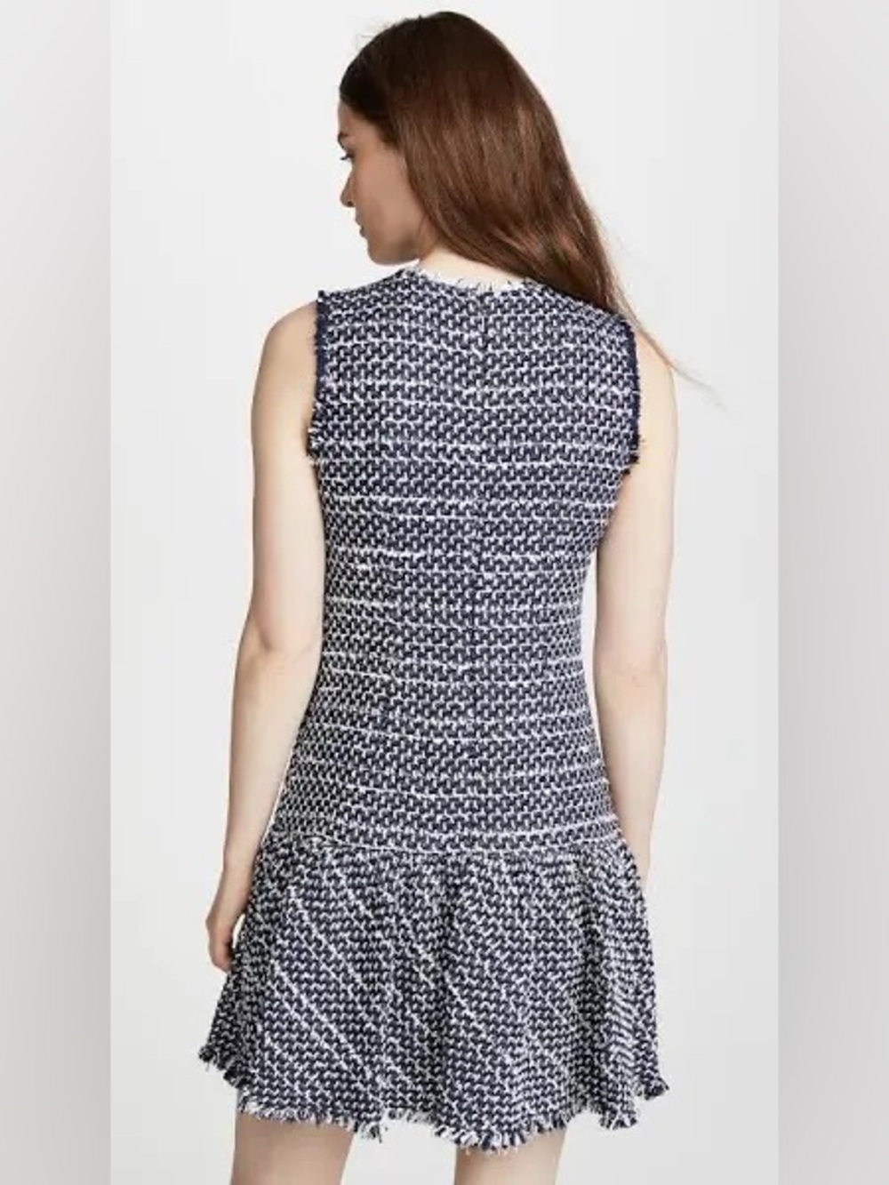Classic Rebecca Taylor Multi Tweed Blueberry Combo Fit & Flare Dress - Picture 4 of 9